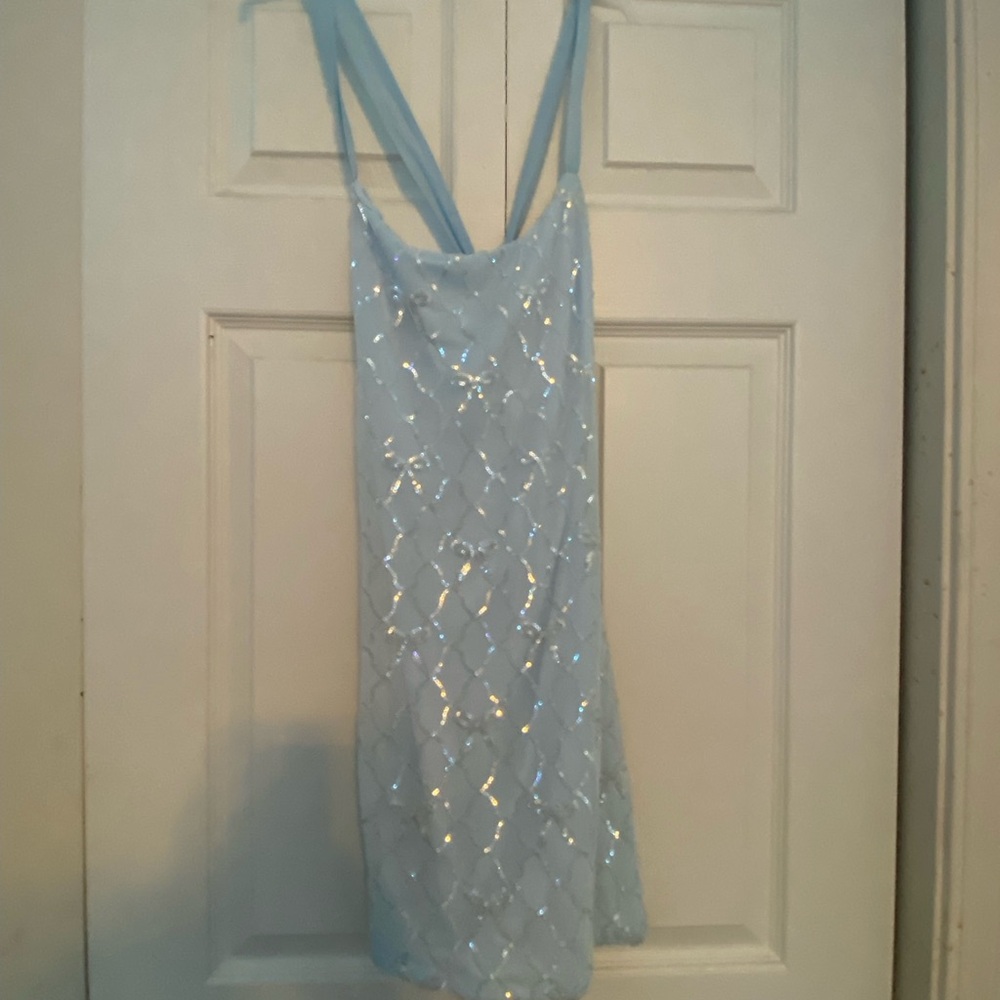 Light Blue Sequin Dress